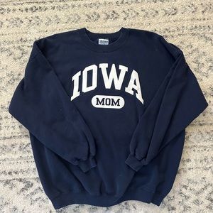 Navy Iowa Mom Sweatshirt - XL